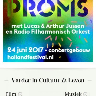 Mobiele advertentie Holland Festival